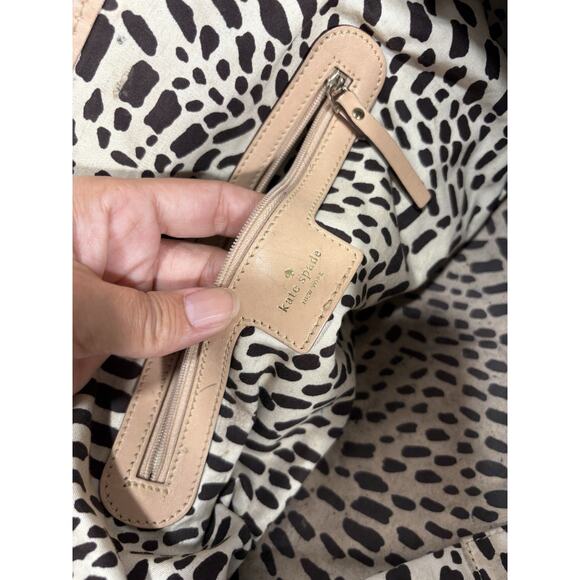 KATE SPADE BLACK PATENT LEATHER TOTE SHOULDER 2 Handles PURSE Bag - Picture 6 of 14